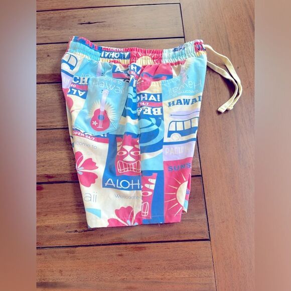 Fresh Prints of Bel-Air Aloha Print board Shorts - Multicolor; Size Medium - Picture 3 of 6